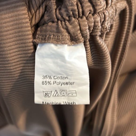 Ribbed Brown tank dress with ruched hem - Picture 6 of 6